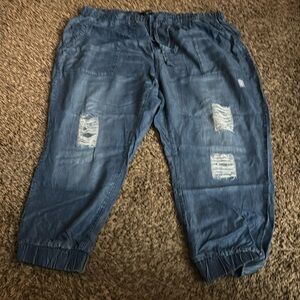 Super soft denim joggers